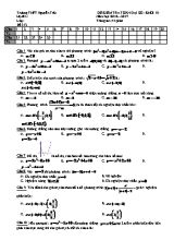 Bộ đề kiểm tra môn Đại số Lớp 10 - Trường THPT Nguyễn Trãi